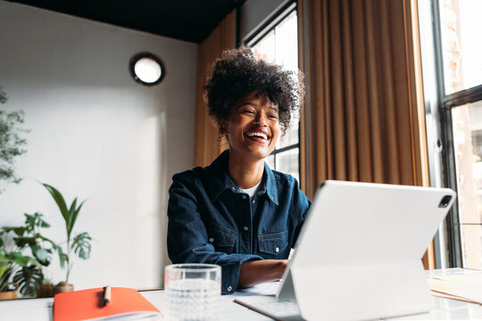 Working and smiling