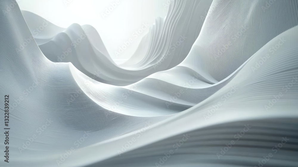 Poster 3d abstract art background idea. a smooth and flowing abstract landscape creates a serene and peacef