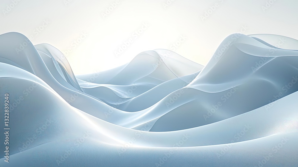 Poster 3d abstract art background idea. serene abstract mountains create a tranquil atmosphere of nature's 