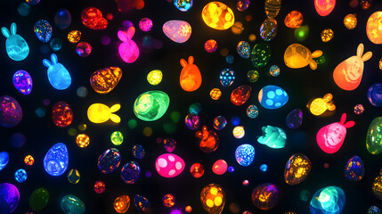 easter, bunny, holiday, spring, cartoon, card, illustration, cute, happy, grass, flower, celebration, art, design, easter bunny, nature, flowers, joy