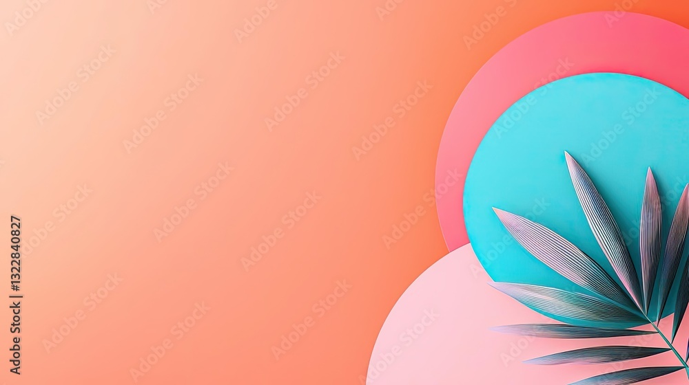 Poster geometric shapes illustration abstract background idea. vibrant and refreshing abstract composition 