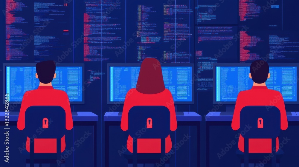 Aufkleber data center security infographic concept. comprehensive cybersecurity risk management framework for 