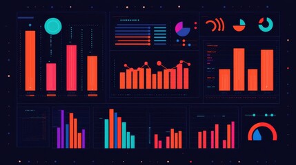 Data Center security infographic concept. Vibrant AI Powered Data Security Infographic Showcasing Real Time Analytics and Insights