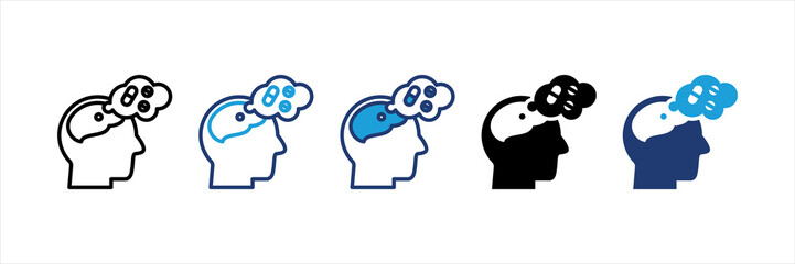 Drug Addiction Multi Style Icon Set