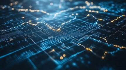 Abstract Digital Data Visualization Showing Complex Networks