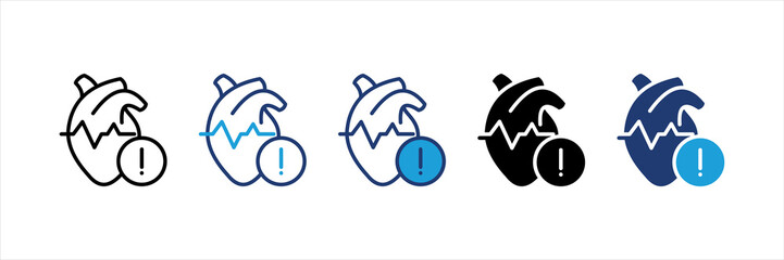 Heart Problem Multi Style Icon Set