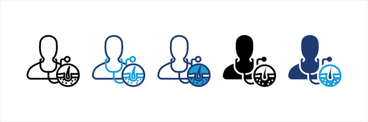 Dermatologist Multi Style Icon Set