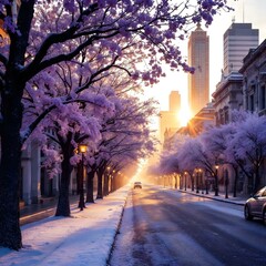 Obraz premium street in winter