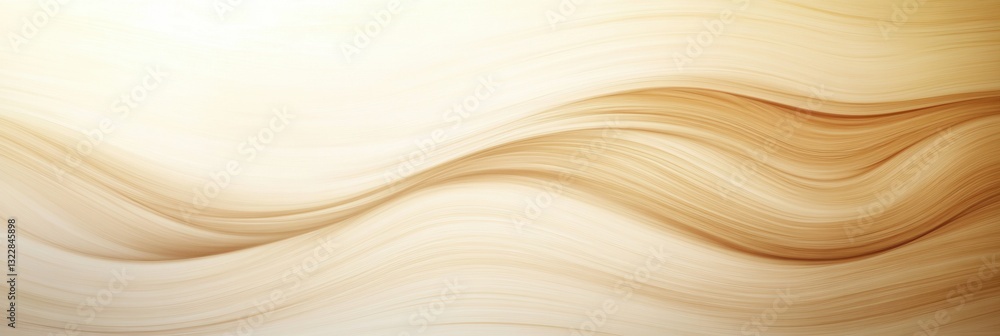 Poster elegant design of warm wooden textures with flowing lines in beige and brown tones for modern aesthe