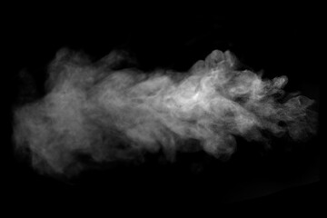 Smog Illustration showing different textures and densities. Isolated on black background.