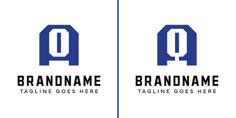 Letters AO and AQ Monogram Logo Set, suitable for any business with OA AO QA AQ initials