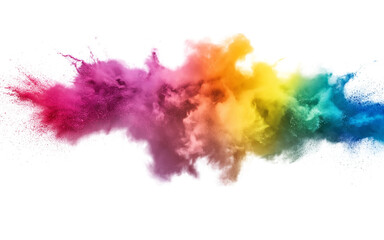 Fototapeta premium Abstract colored powder splatter isolated on transparent background