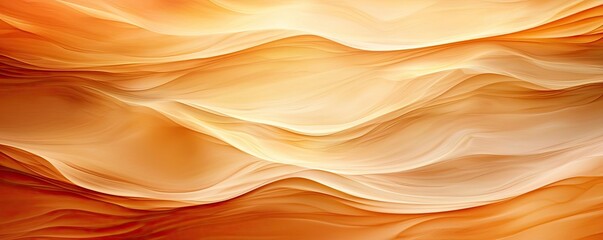 Fototapeta premium Aerial landscape abstract background concept. Elegant abstract waves in warm orange tones create a soothing visual experience.