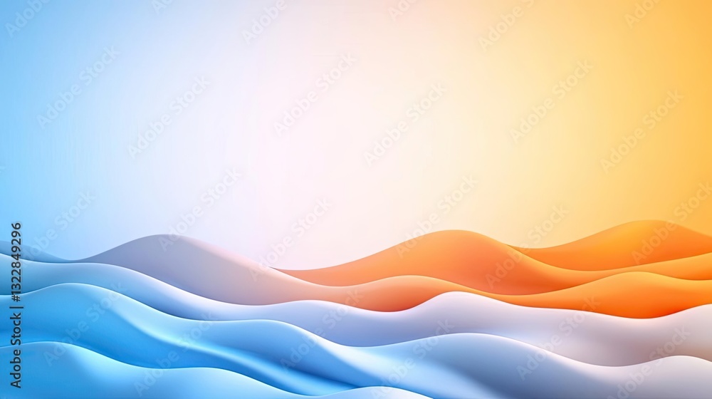 Poster geometric shapes illustration abstract background idea. abstract waves in vibrant colors create a so
