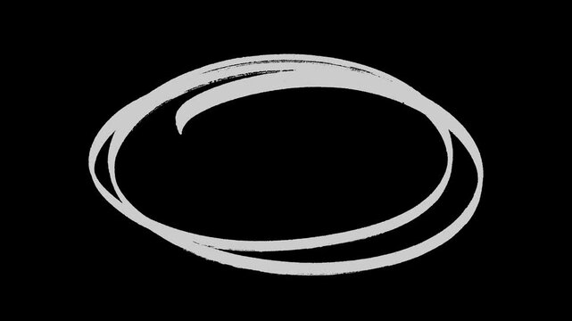  Hand-Drawn Marker Oval Frame Circle Animation, oval, highlighter, borders and elements for selecting text. Transparent Background Animation