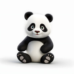 Digital technology 3d cute panda icon