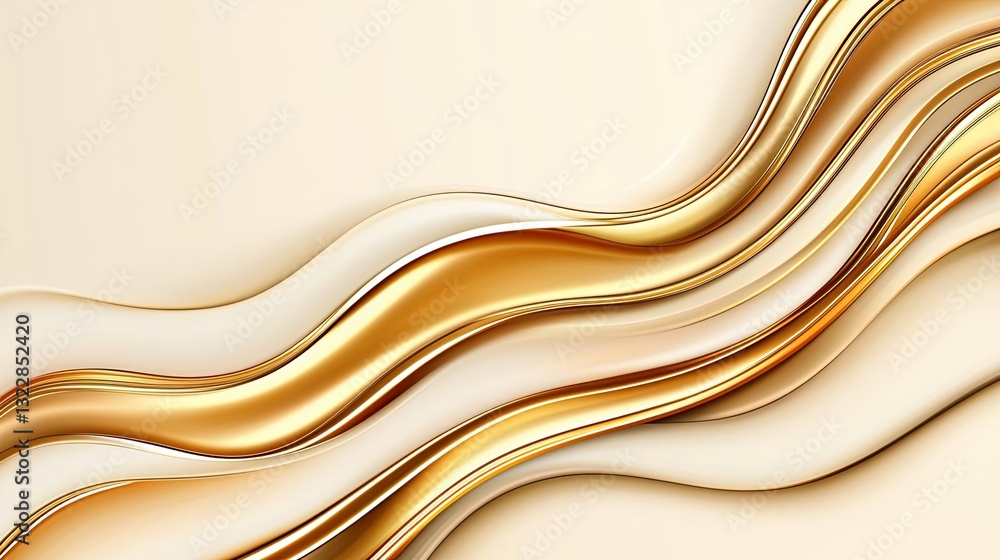 Poster abstract concept art background idea. elegant golden waves create a luxurious background with a smoo