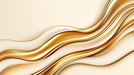 Obraz premium Abstract concept art background idea. Elegant golden waves create a luxurious background with a smooth and modern feel.