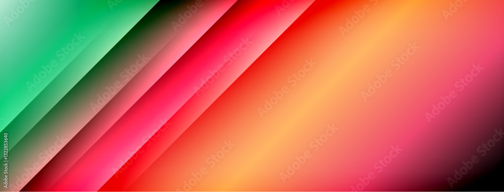 Poster dynamic shadow lines with gradient colors geometric background