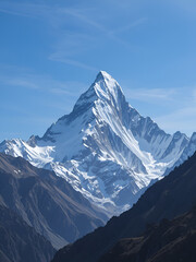 Fototapeta premium Ama Dablam mount in Sagarmatha National park, Nepal