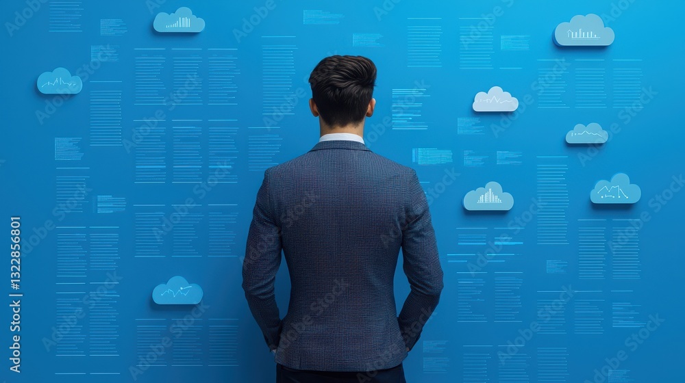 Poster data engineer concept. dynamic data visualization empowering the data engineer s strategic insights