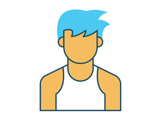 Sportsman icon. Profession vector icon concept. Simple vector line icon.