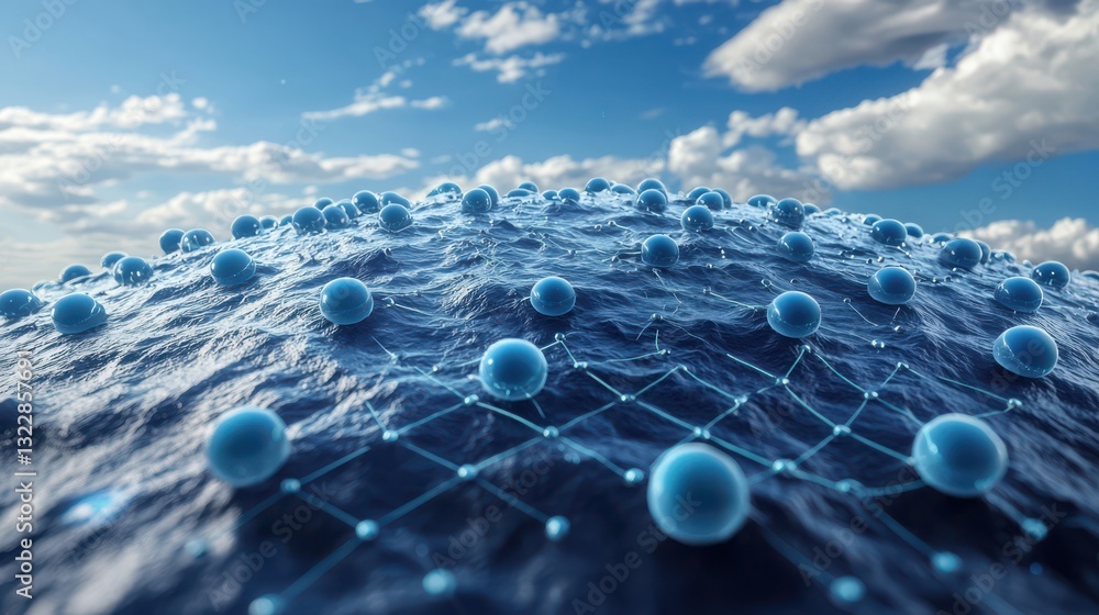 Aufkleber data engineer concept. interconnected spheres of data and technology