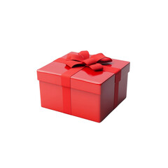 Obraz premium red gift box with bow, perfect for celebrations and special occasions