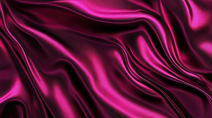 Obraz premium Luxurious Deep Pink Silk Fabric Draped Texture Background Image