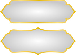 golden silver banner element