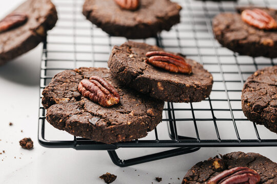 Healthy Protein-Packed Cookies with Black Beans, Carob, and Hazelnuts