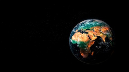 Fototapeta premium Stunning 3D Globe Earth Continents Oceans High Resolution Space Background