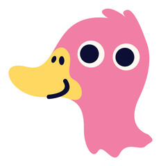 Cute Head Animal Sticker Element