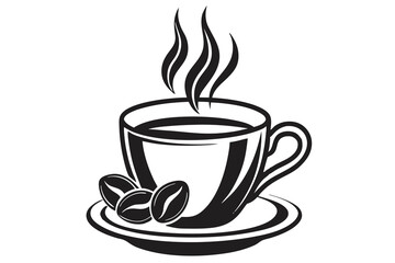 Obraz premium Coffee Cup Silhouette