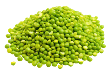 green mung beans on transparent background