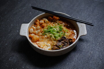 Spicy noodles soup 
