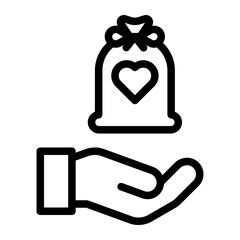 donation Line Icon