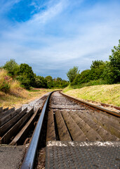 railway tracks in the countryside