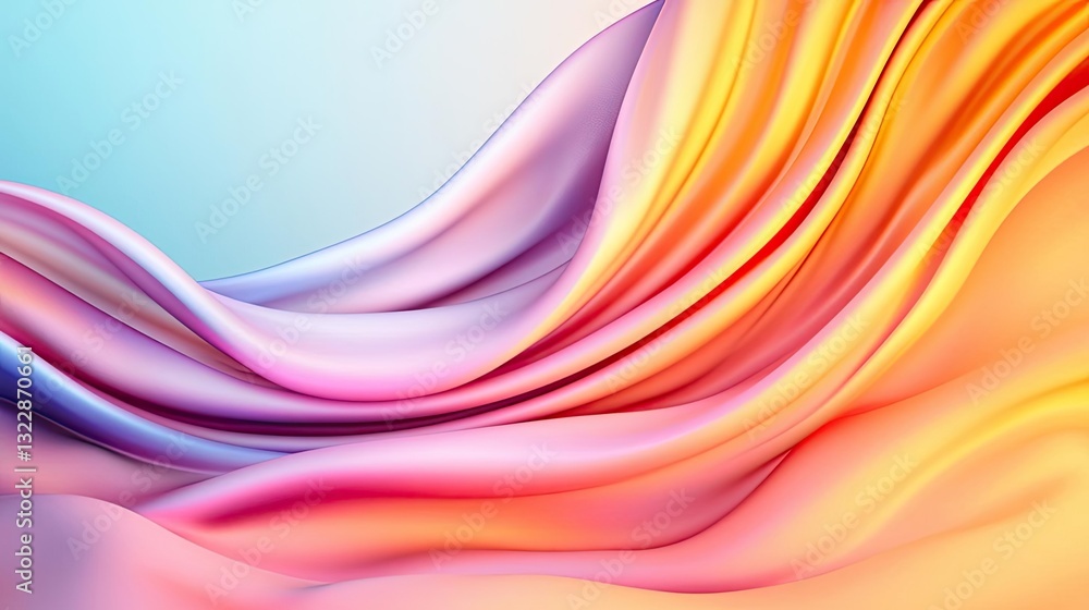 Aufkleber abstract concept art background idea. a vibrant swirl of colorful fabric flowing elegantly, creating