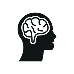 Brain icon represents intelligence and creativity, perfect for neuroscience, mental health, education, and innovation-themed designs.
