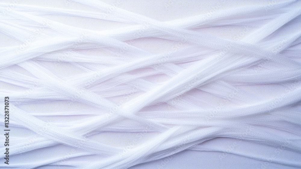 Poster white fabric texture elegant soft flowing sheer threads mesh background design a