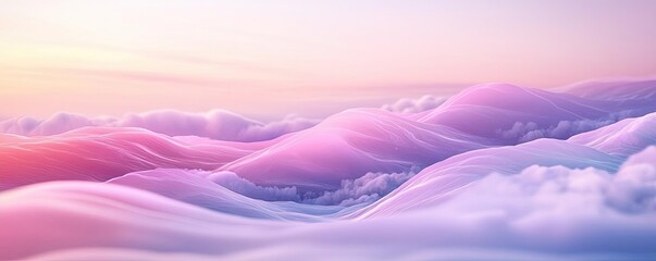 Aerial landscape abstract background concept. A serene view of soft pastel clouds blending seamlessly into each other at dawn.