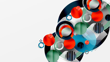 Abstract background - layered geometric shapes with smooth gradients and transparency