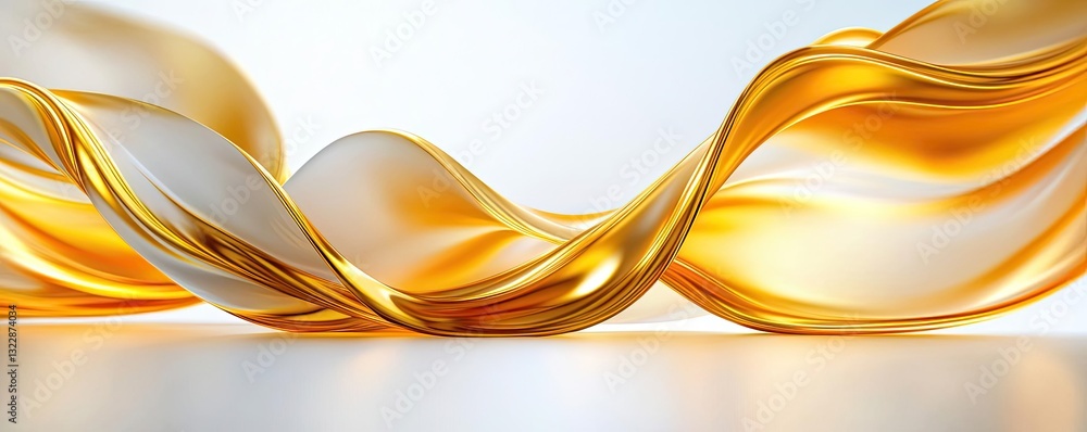 Poster abstract concept art background idea. abstract golden waves gracefully flowing on a serene backgroun