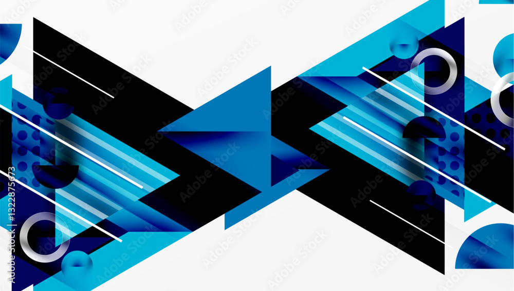 Aufkleber Modern geometric background - overlapping triangles with smooth gradients and semi-transparency