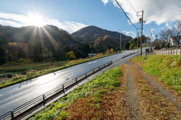 Historic old road “Salt Road” which is also a long distance hiking course and its surroundings