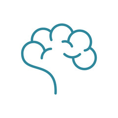 Brain icon represents intelligence and creativity, perfect for neuroscience, mental health, education, and innovation-themed designs.