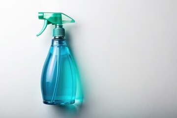 Bathroom Cleaner Spray Bottle, High-Definition Product Photography, Clean White Background, Dynamic Action Shot
