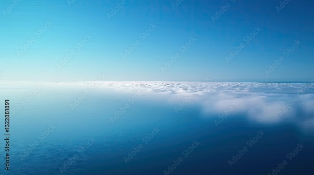 Poster aerial landscape abstract background concept. a serene view of the sky blending with soft clouds and