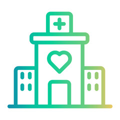 hospital Line Gradient Icon